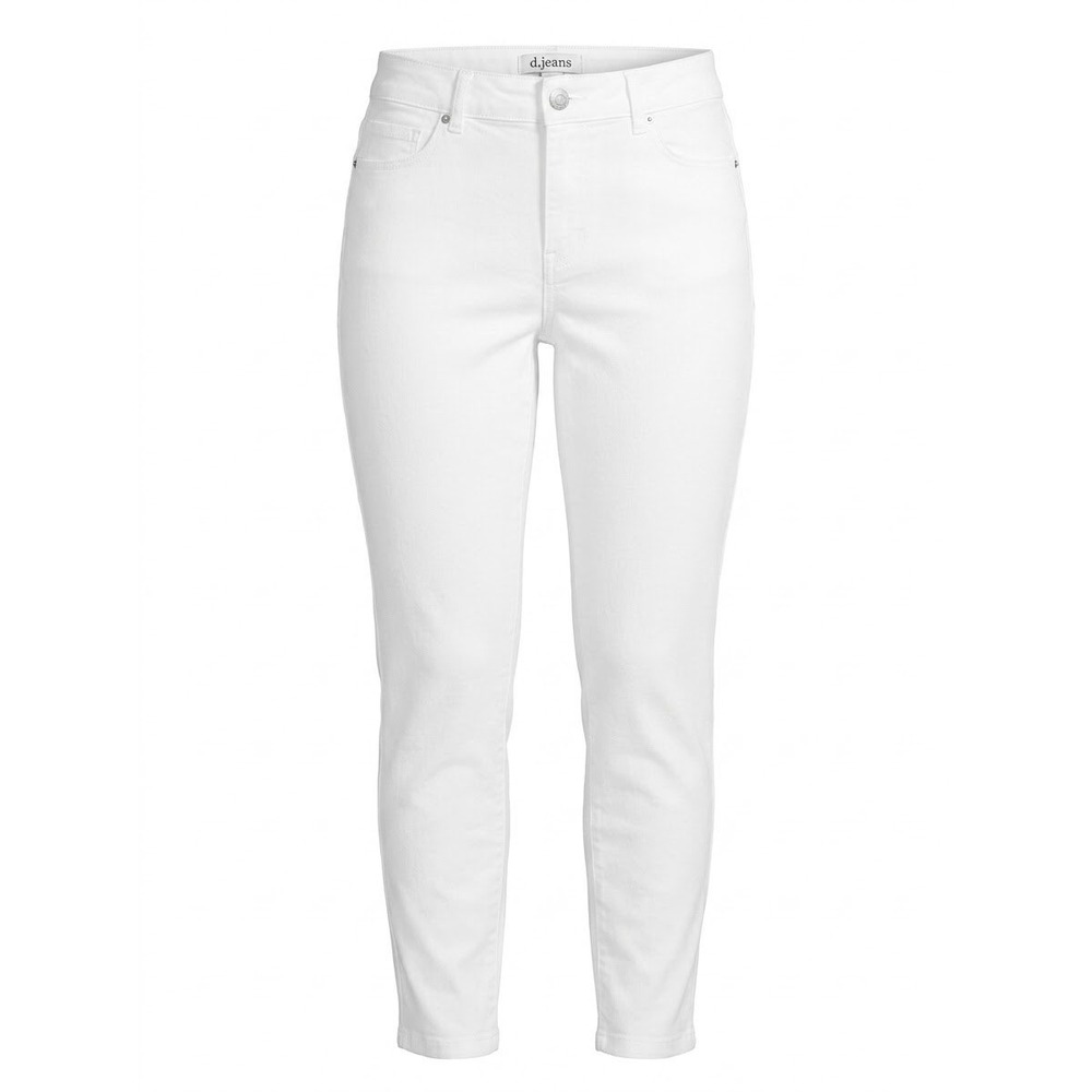 d.jeans Skinny Pants Womens 12 White Stretch Repreve Cotton Blend Casual